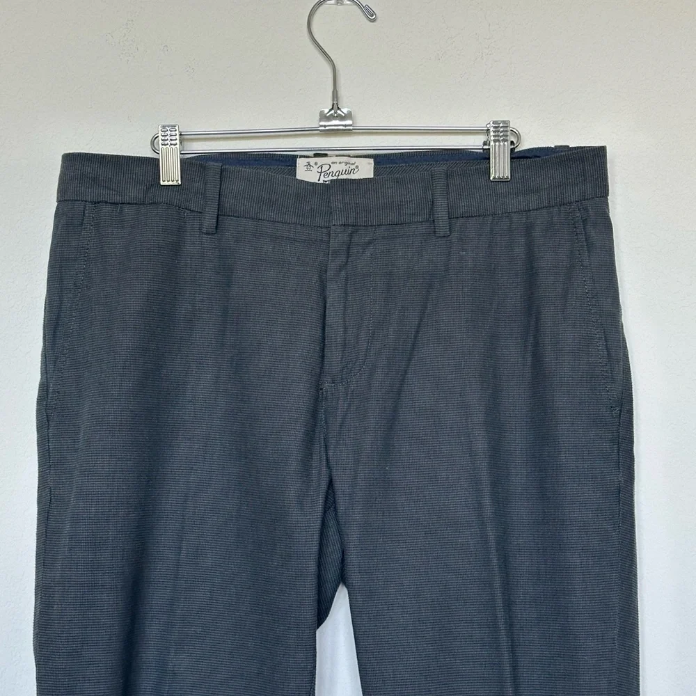 Original Penguin Charcoal Checkered Pants‎ Size 33/32